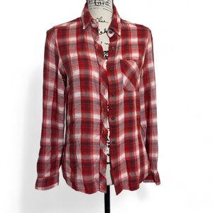Universal Thread‎ Red and White Plaid Shirt